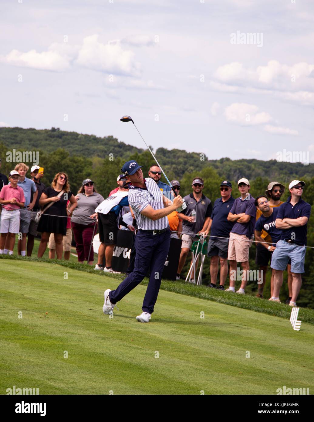 Bedminster, NJ. Talor Gooch se tint au LIV Golf Bedminster dernier jour de compétition sur invitation. 31 juillet 2022. @ Veronica Bruno / Alamy Banque D'Images