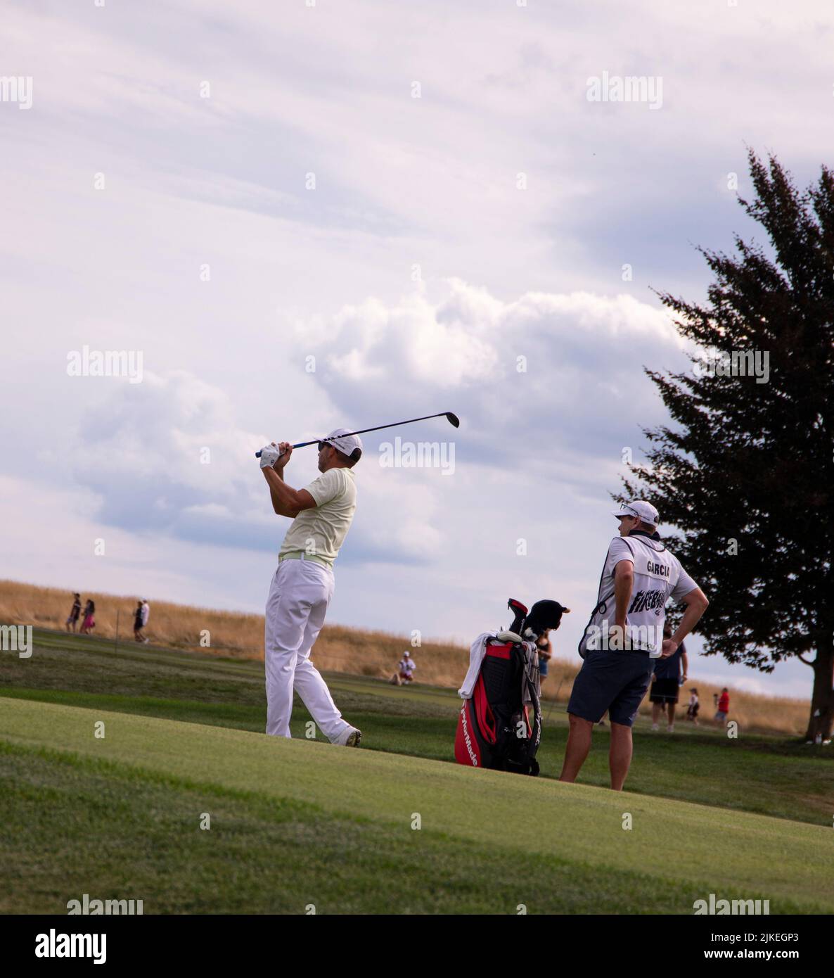 Bedminster, NJ. Sergio Garcia au LIV Golf Bedminster dernière journée de compétition. 31 juillet 2022. @ Veronica Bruno / Alamy Banque D'Images