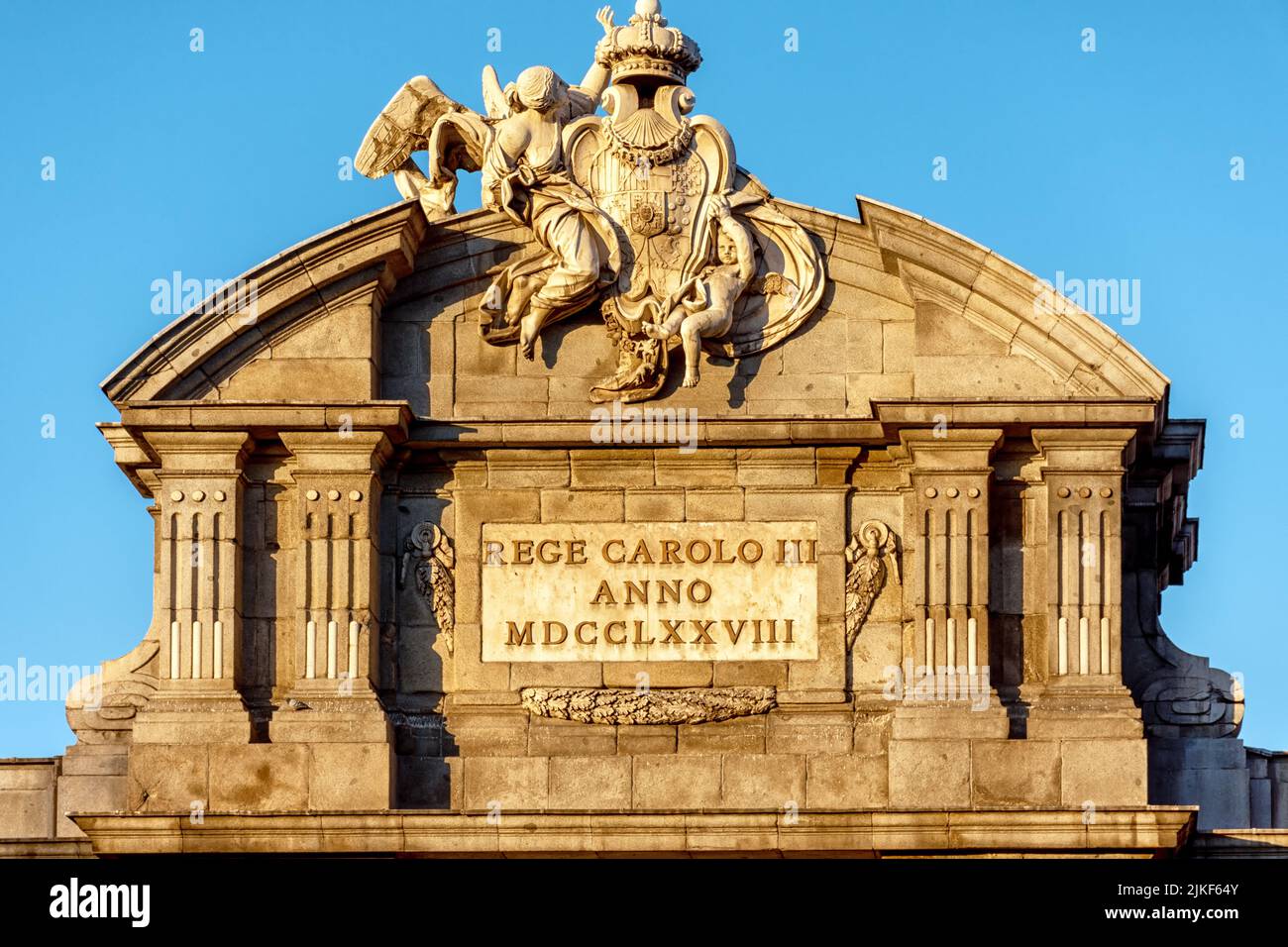 Puerta de Alcalá en la Plaza de la Independencia, Madrid, España Banque D'Images