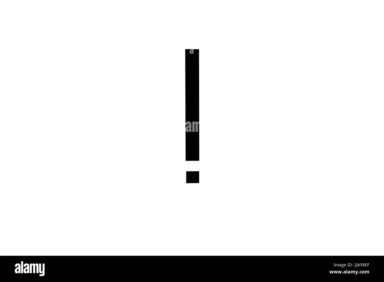 avertissement point d'exclamation noir Banque D'Images