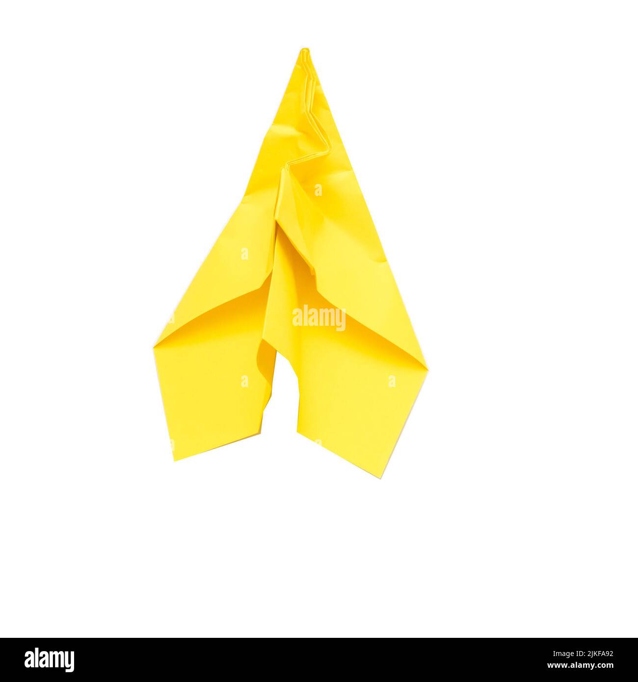 echec de l'inspiration papier froissé jaune avion Banque D'Images echec de l'inspiration papier froissé jaune avion Banque D'Images