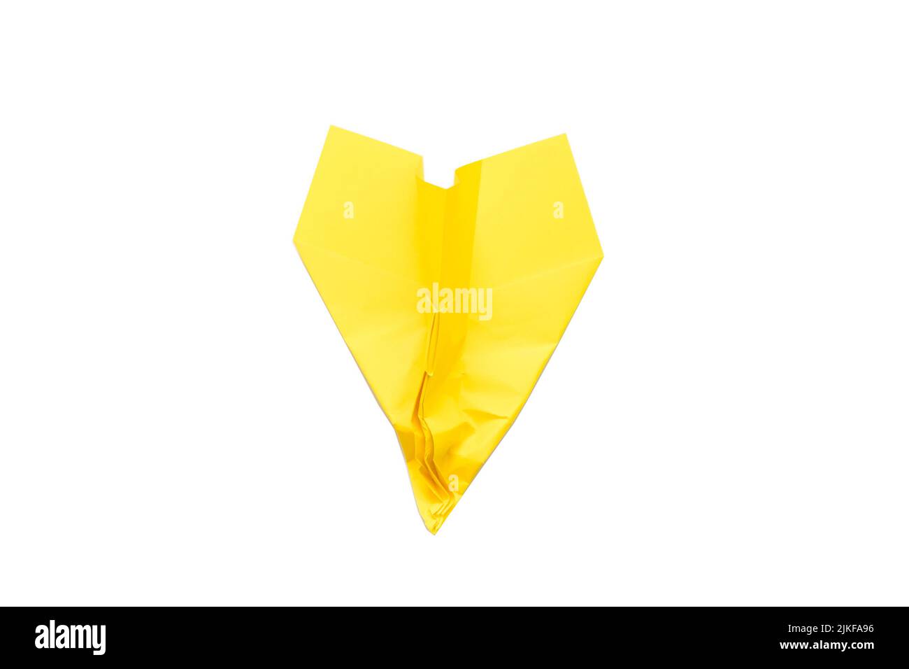 pas de chance échec jaune avion de papier froissé Banque D'Images pas de chance échec jaune avion de papier froissé Banque D'Images