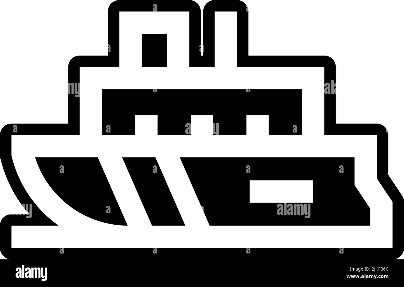 illustration vectorielle noire de l'icône du navire. Illustration de Vecteur