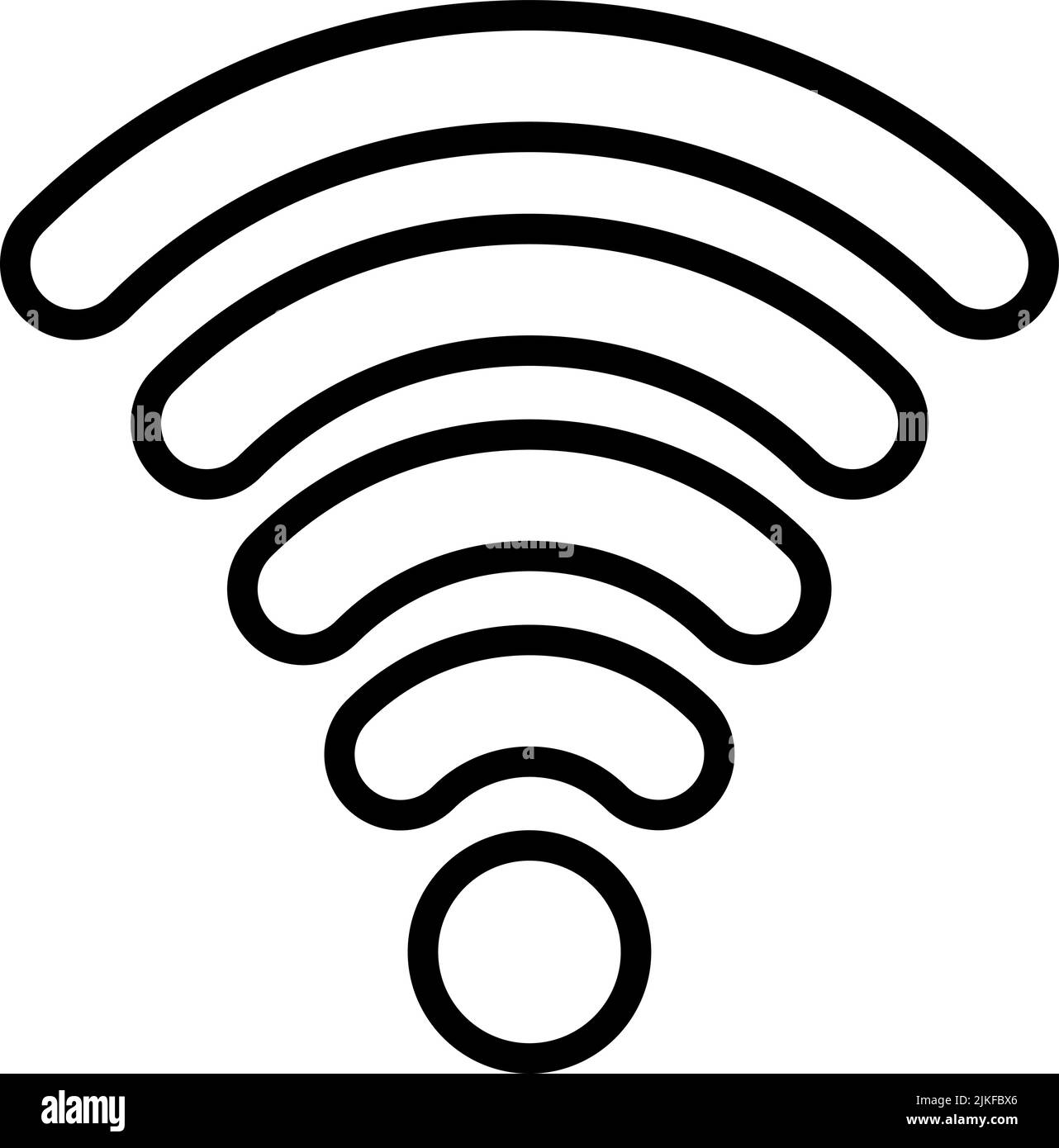 illustration vectorielle noire de l'icône de connexion wifi. Illustration de Vecteur