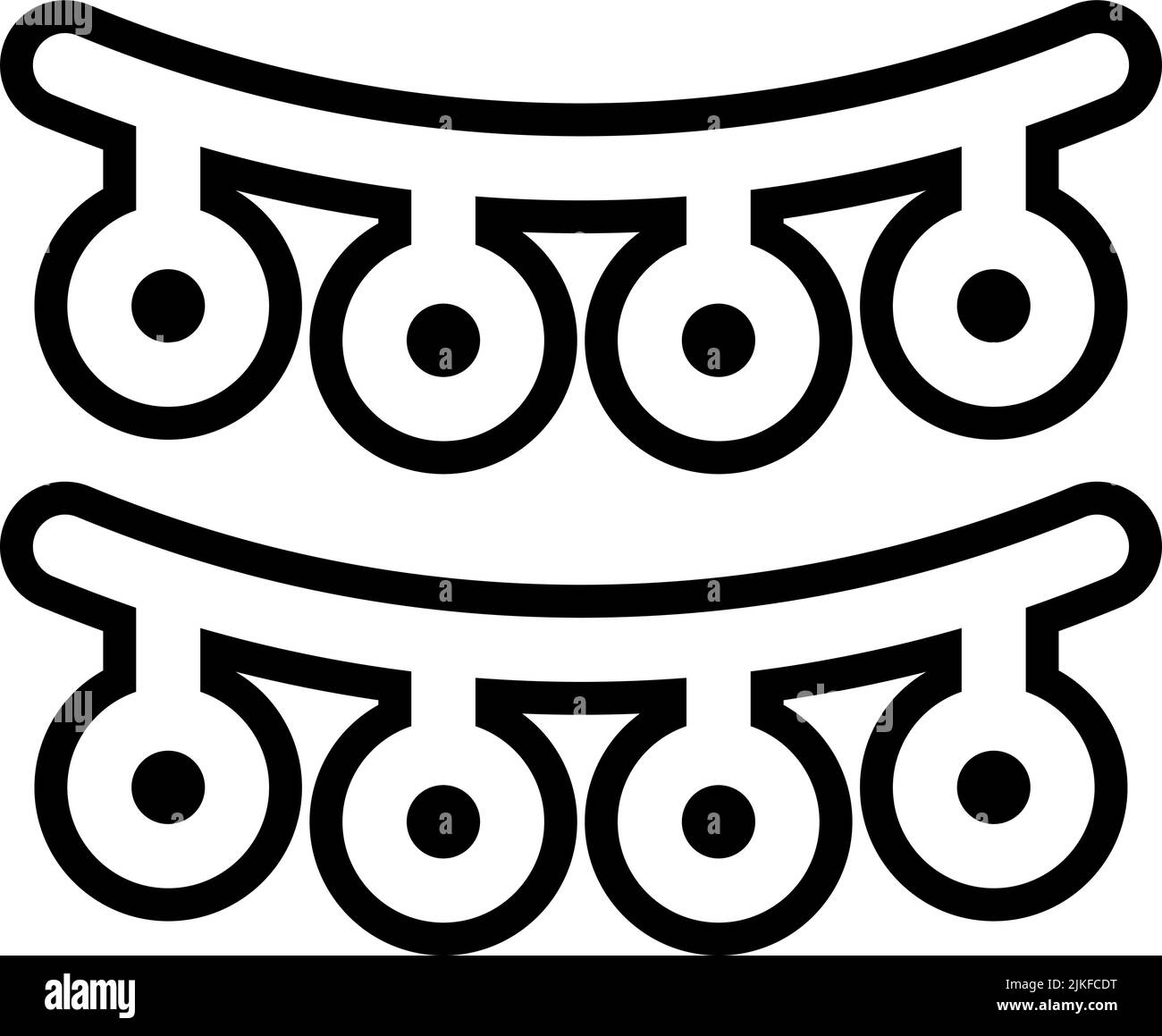 illustration vectorielle noire de l'icône des lumières de noël. Illustration de Vecteur