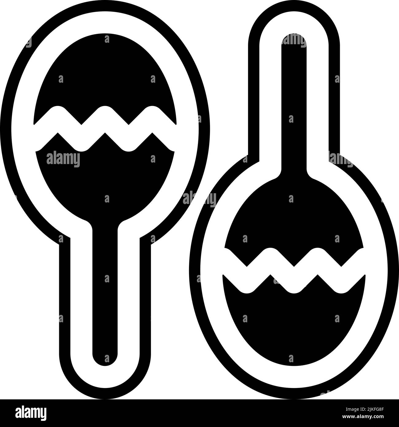 illustration vectorielle noire de l'icône maracas. Illustration de Vecteur