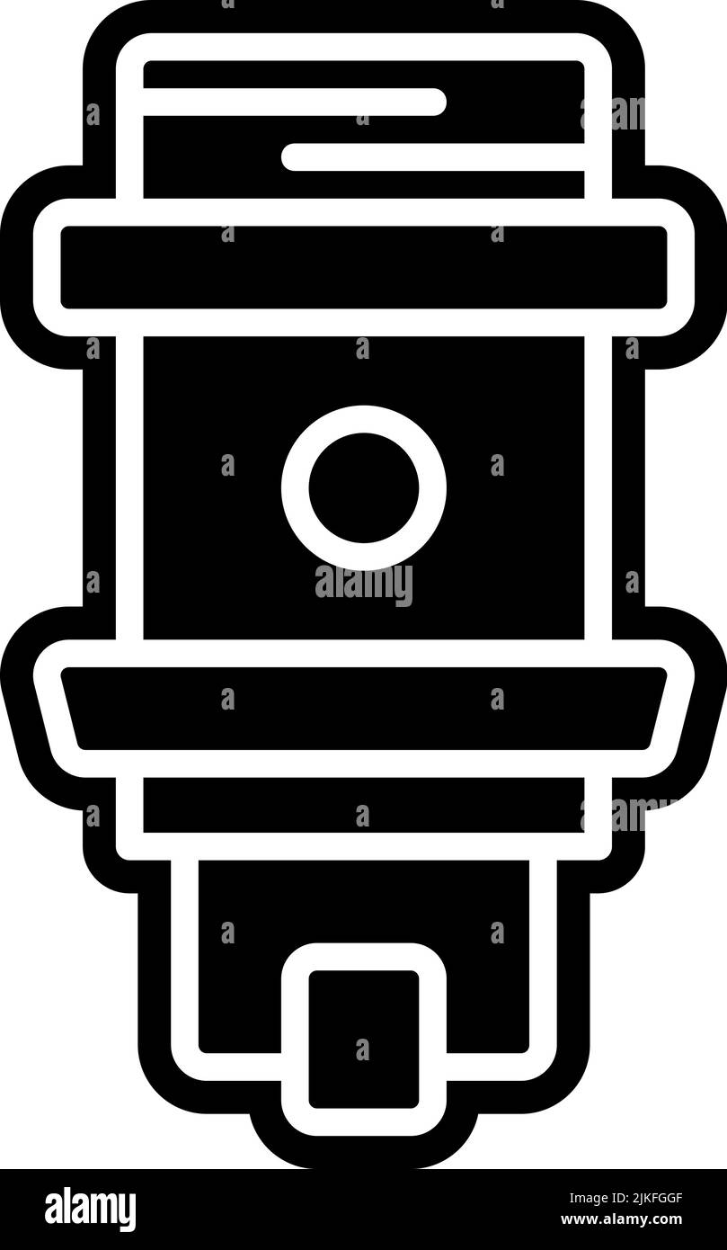 illustration du vecteur noir de l'icône de résistance. Illustration de Vecteur