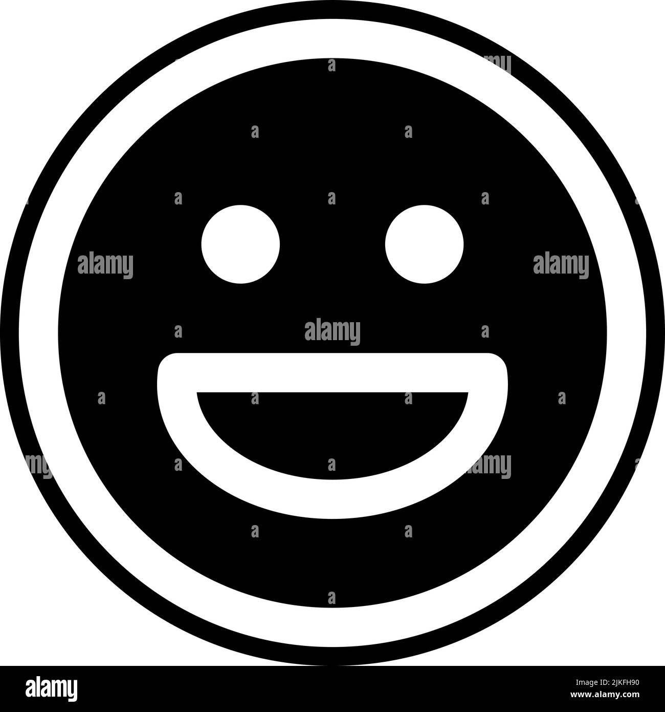 illustration vectorielle noire happy icon. Illustration de Vecteur