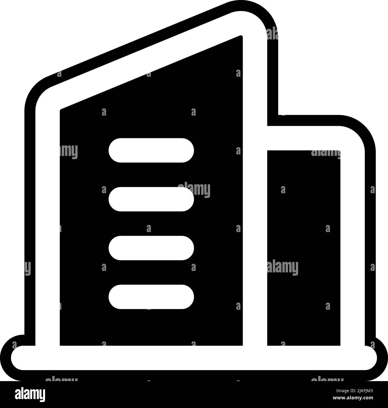 illustration vectorielle noire de l'icône office. Illustration de Vecteur