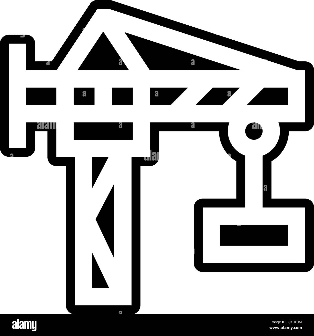 illustration vectorielle noire de l'icône de grue. Illustration de Vecteur