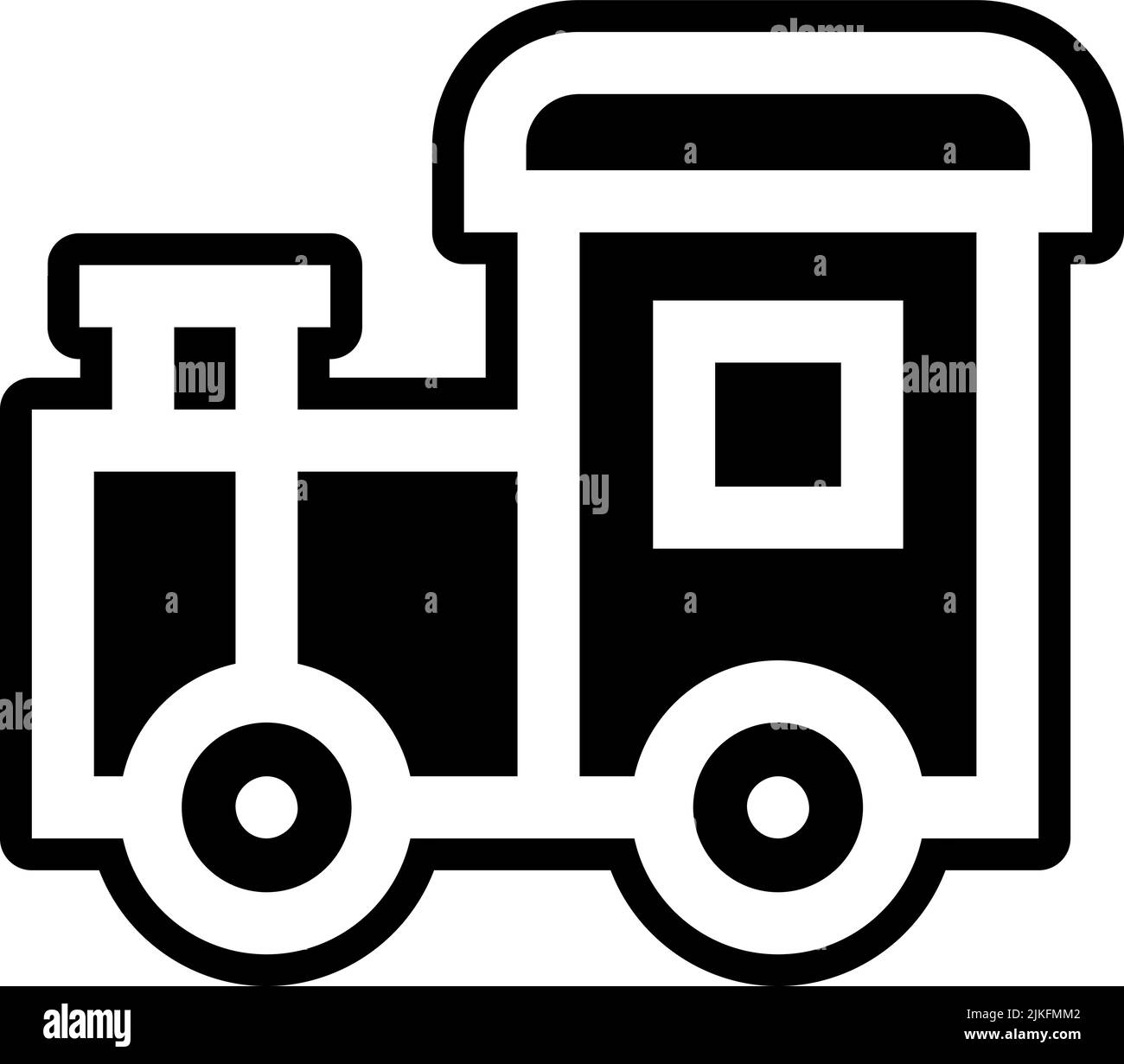 illustration vectorielle noire de l'icône train. Illustration de Vecteur