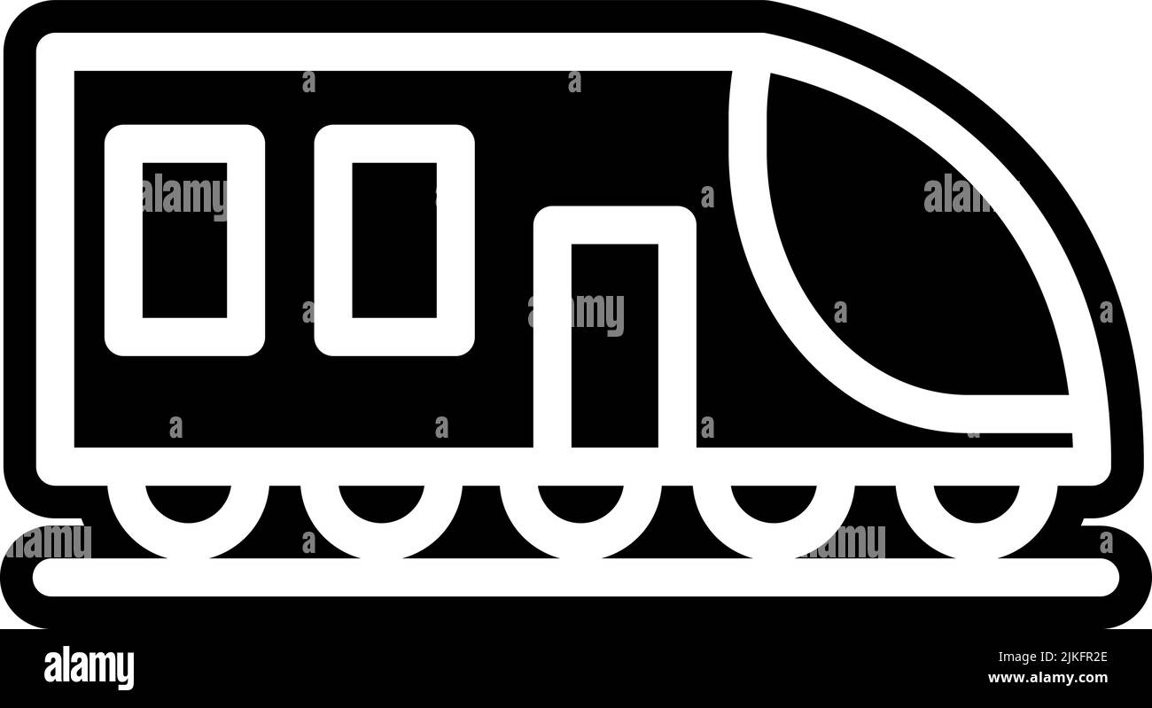 illustration vectorielle noire de l'icône train. Illustration de Vecteur