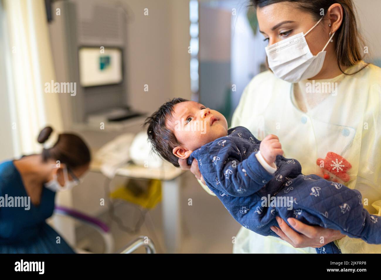 Épidémie de bronchiolite dans les services pédiatriques d'un hôpital. Banque D'Images