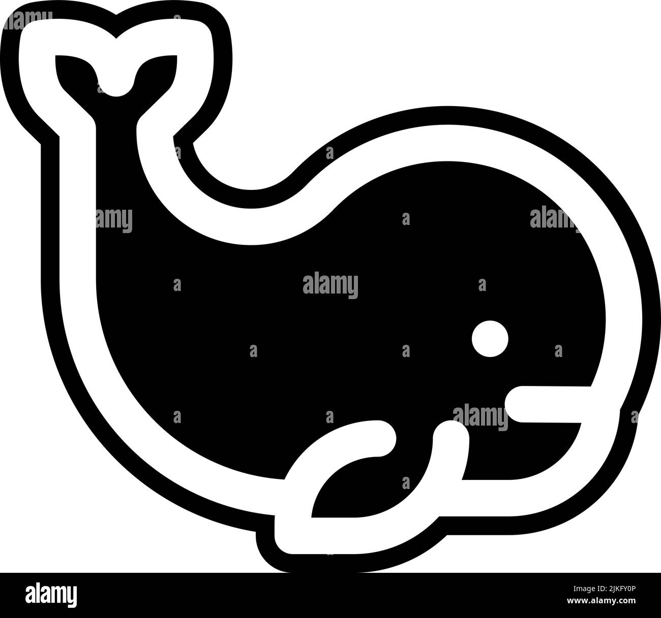 illustration vectorielle noire de l'icône du cachalot. Illustration de Vecteur