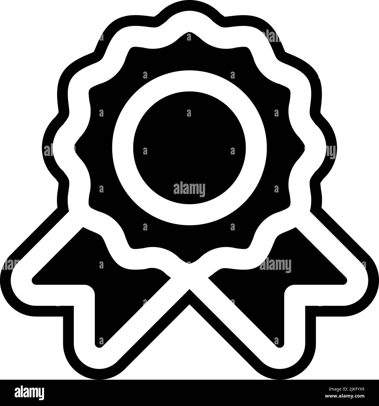 illustration vectorielle noire de l'icône certificats. Illustration de Vecteur