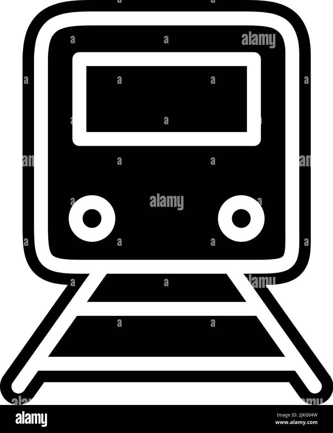 illustration vectorielle noire de l'icône train. Illustration de Vecteur