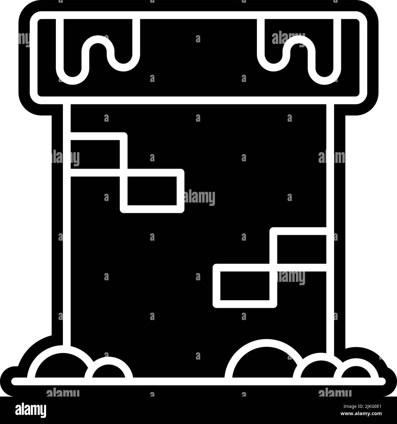 illustration vectorielle noire d'icône de cheminée. Illustration de Vecteur