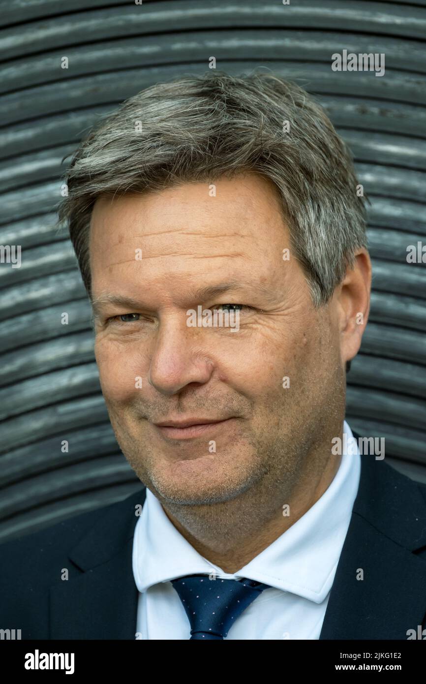 16.06.2022, Allemagne, Brême, Brême - Ministre fédéral de l'économie et de la protection du climat et Vice-chancelier Robert Habeck (Buendnis 90/Die Gruenen), Banque D'Images