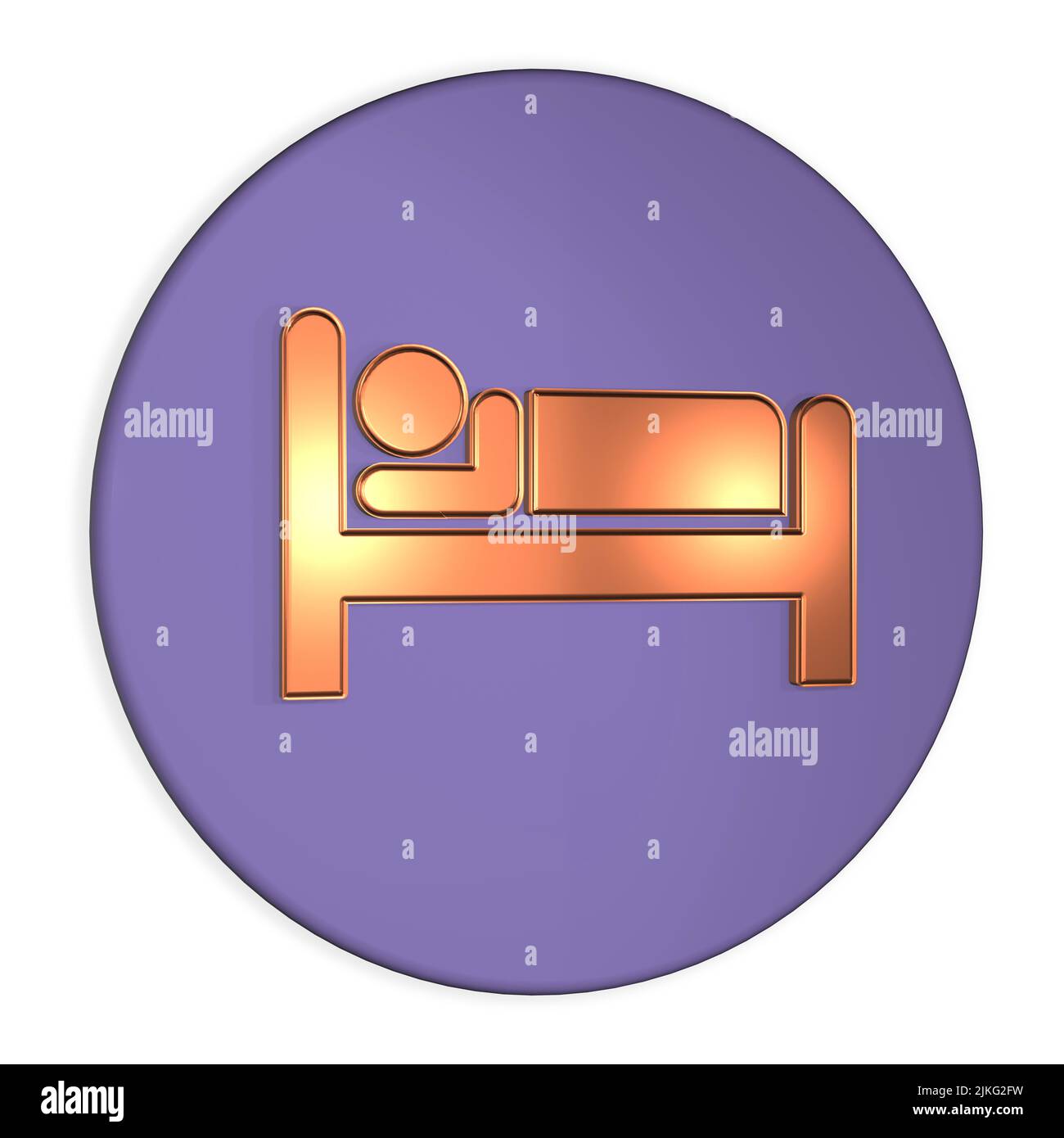 logo de conception graphique du concept de sommeil figure dans le lit endormi partie du concept de mode de vie sain Banque D'Images