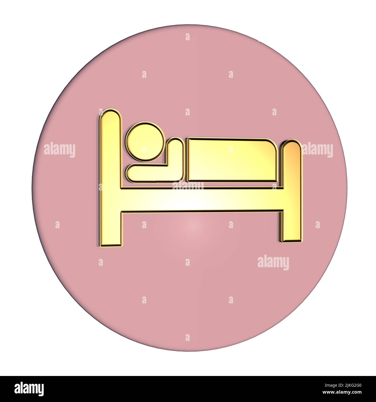 logo de conception graphique du concept de sommeil figure dans le lit endormi partie du concept de mode de vie sain Banque D'Images