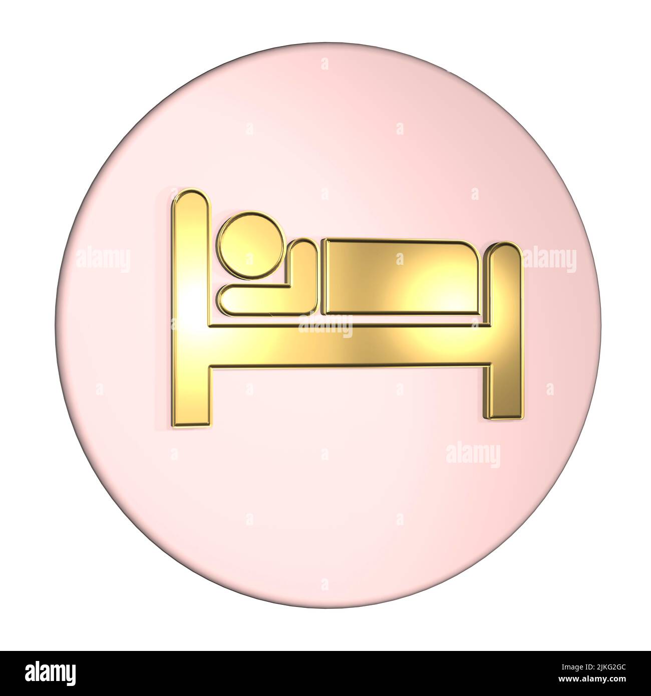 logo de conception graphique du concept de sommeil figure dans le lit endormi partie du concept de mode de vie sain Banque D'Images