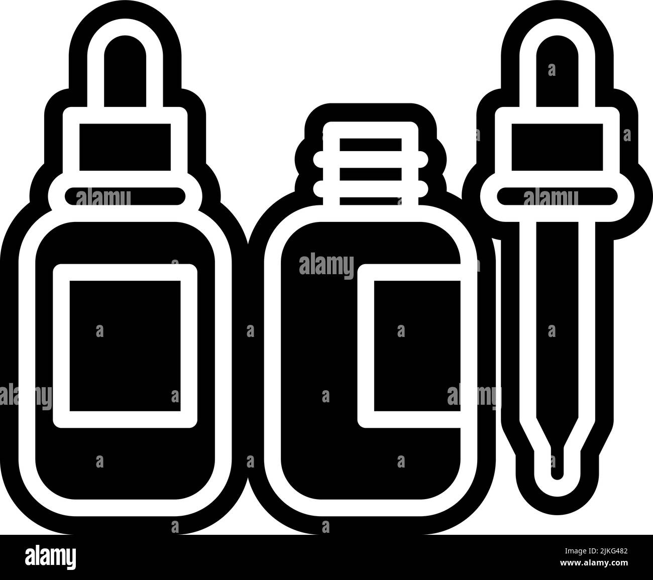 illustration du vecteur noir de l'icône sérum. Illustration de Vecteur