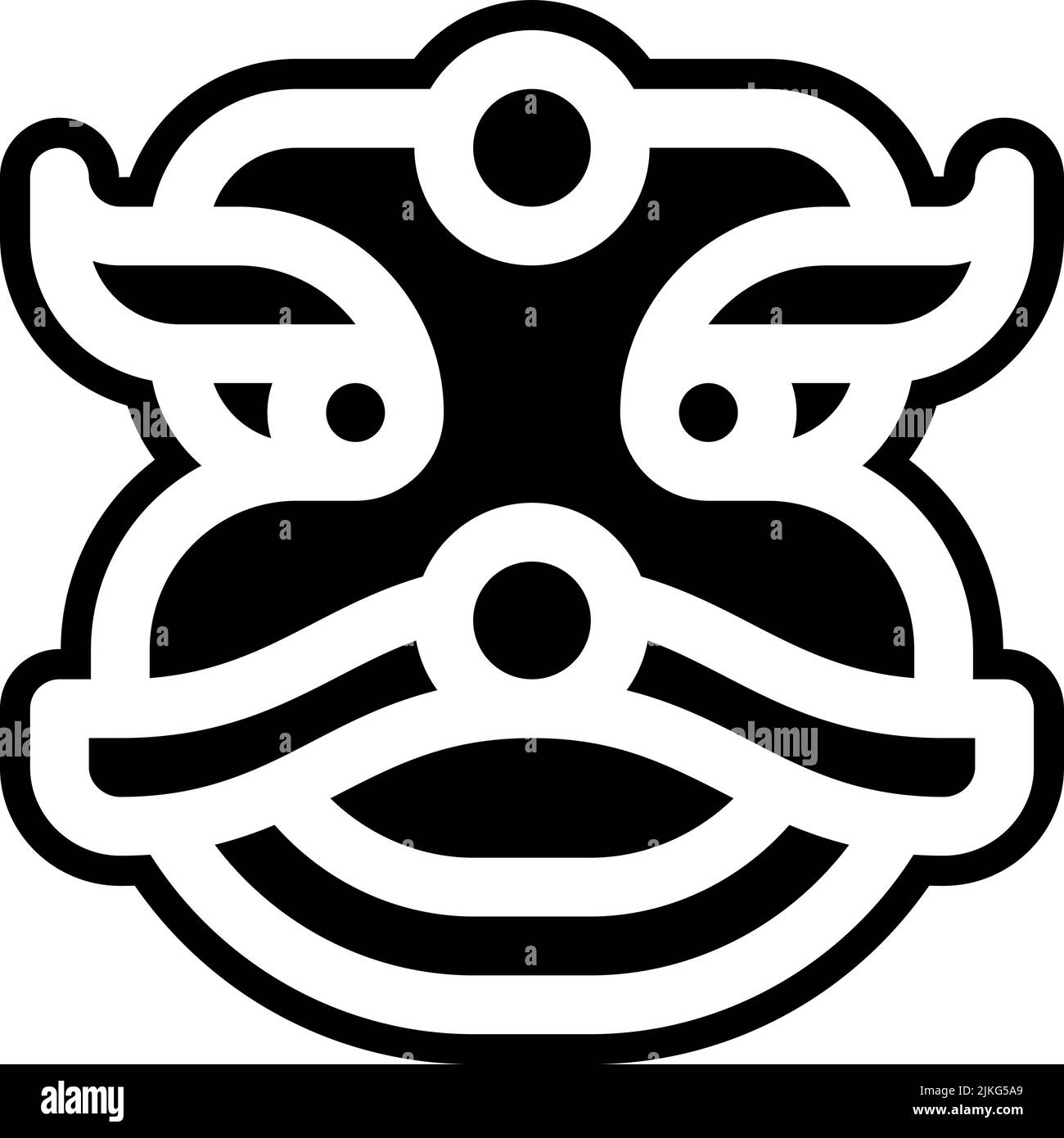illustration vectorielle noire de l'icône lion. Illustration de Vecteur