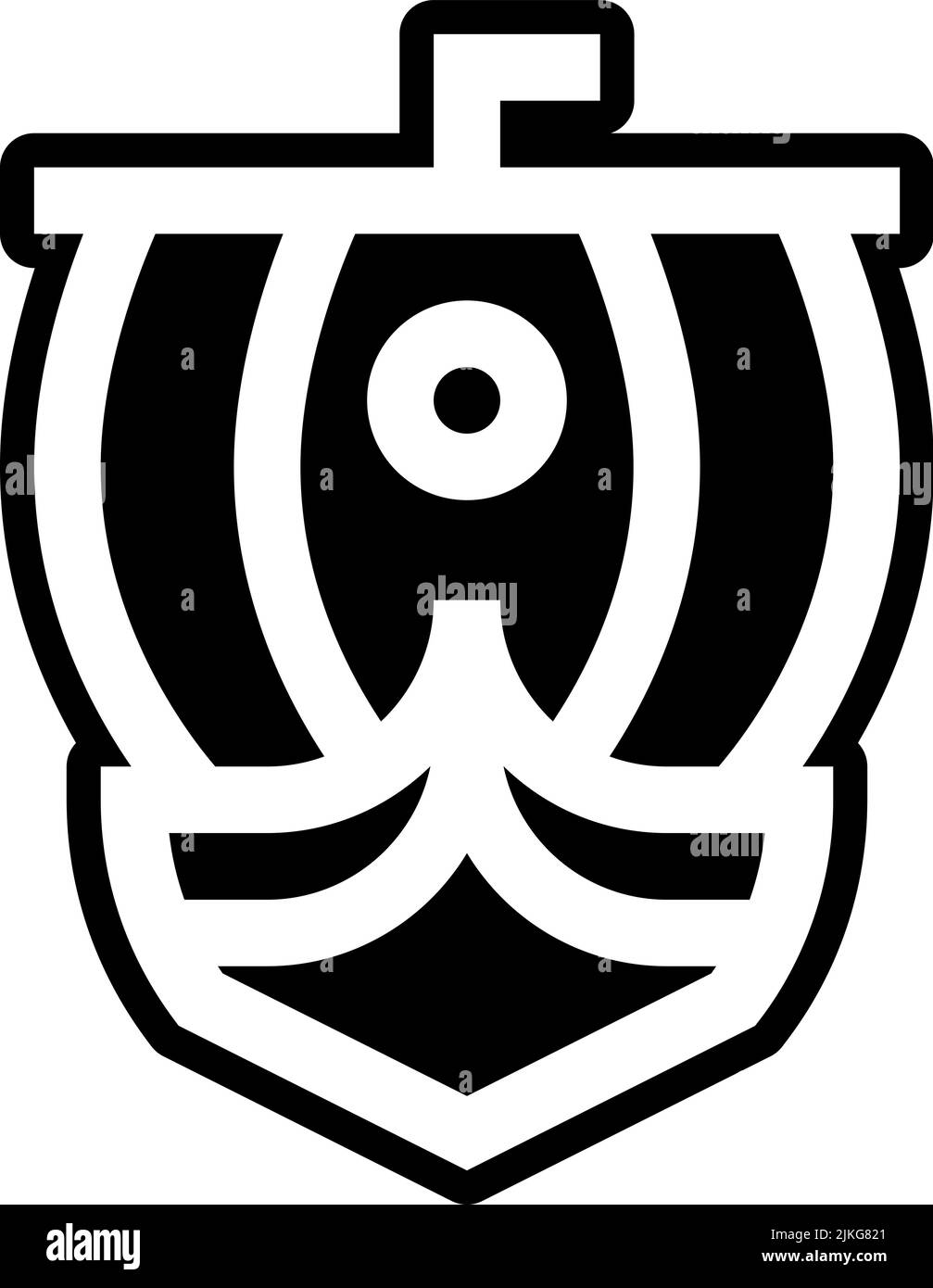 illustration vectorielle noire de l'icône du navire. Illustration de Vecteur