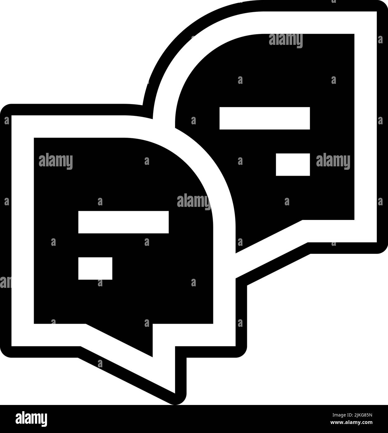 illustration vectorielle noire de l'icône de bulle vocale. Illustration de Vecteur