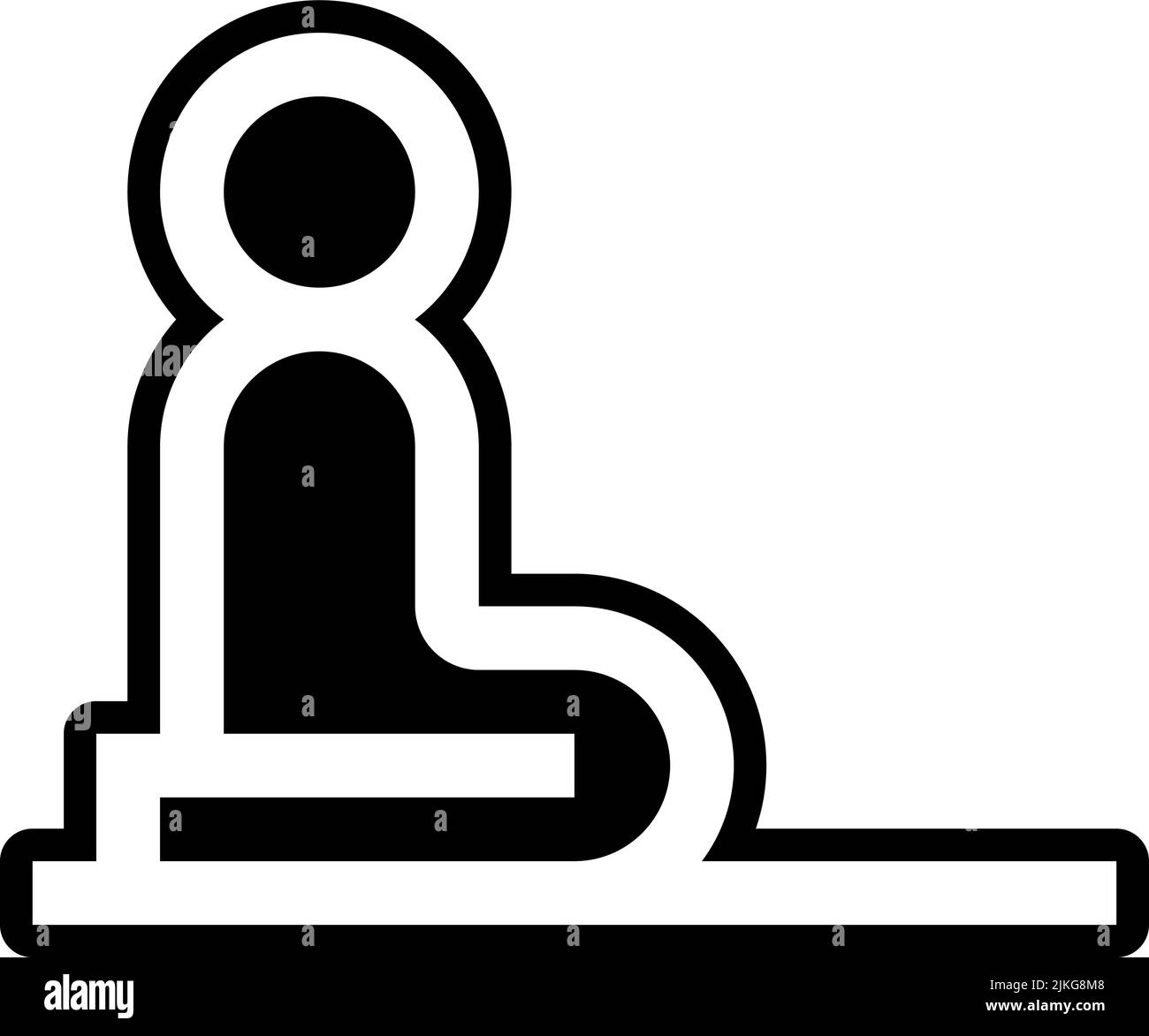 illustration vectorielle noire de l'icône de prière. Illustration de Vecteur