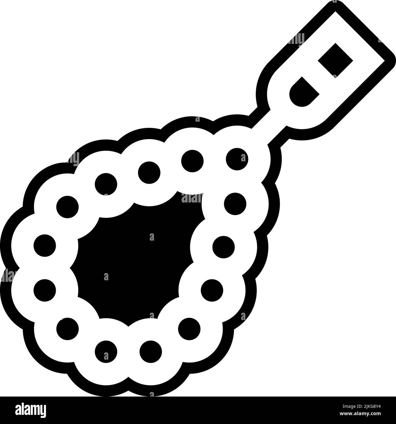 illustration vectorielle noire de l'icône rosaire. Illustration de Vecteur