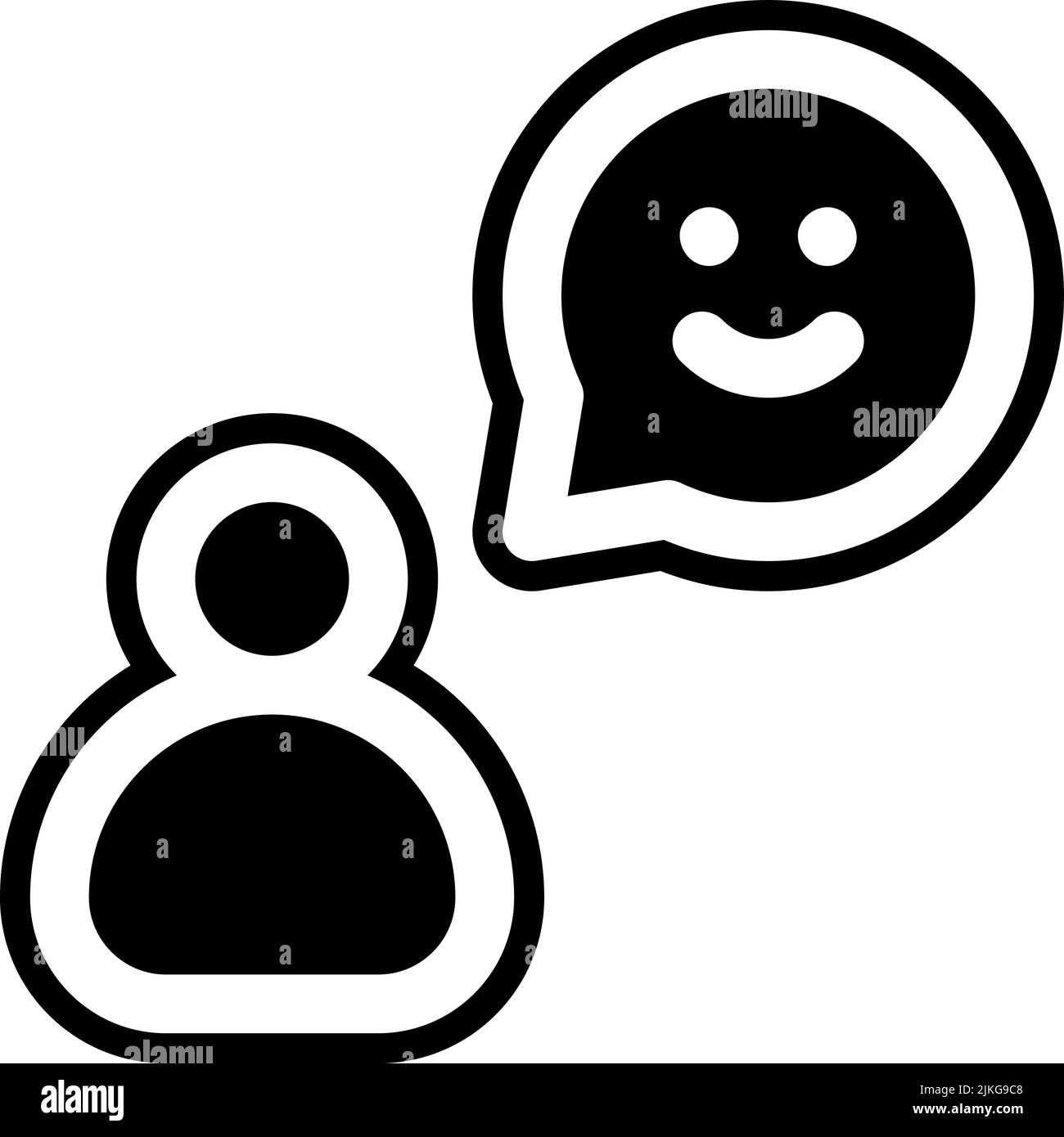 illustration vectorielle noire happy icon. Illustration de Vecteur