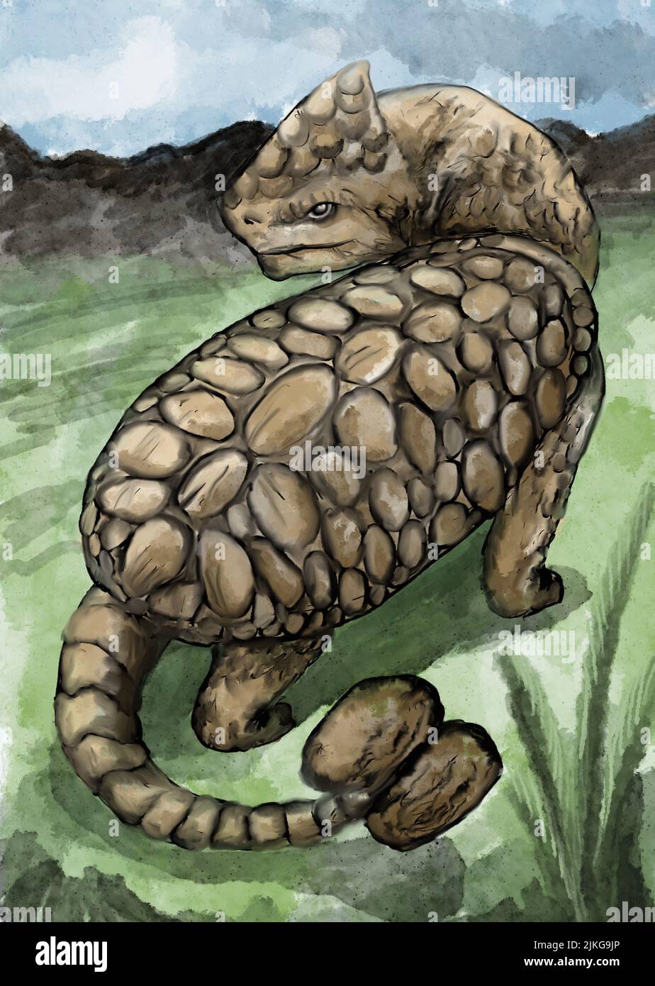 illustrations de dinosaures Banque D'Images