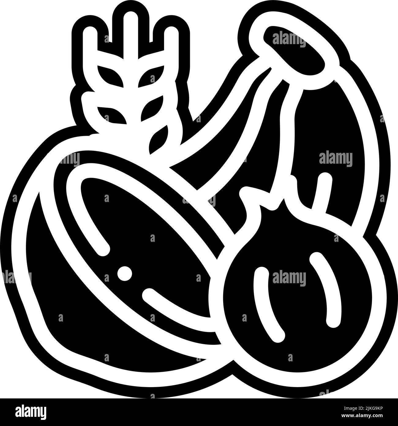 illustration vectorielle noire de l'icône de récolte. Illustration de Vecteur