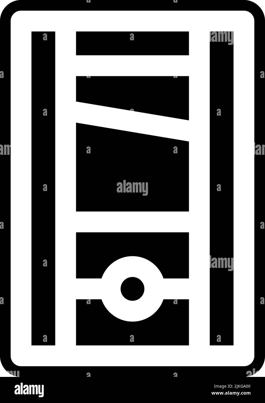 illustration du vecteur noir de l'icône de guillotine. Illustration de Vecteur