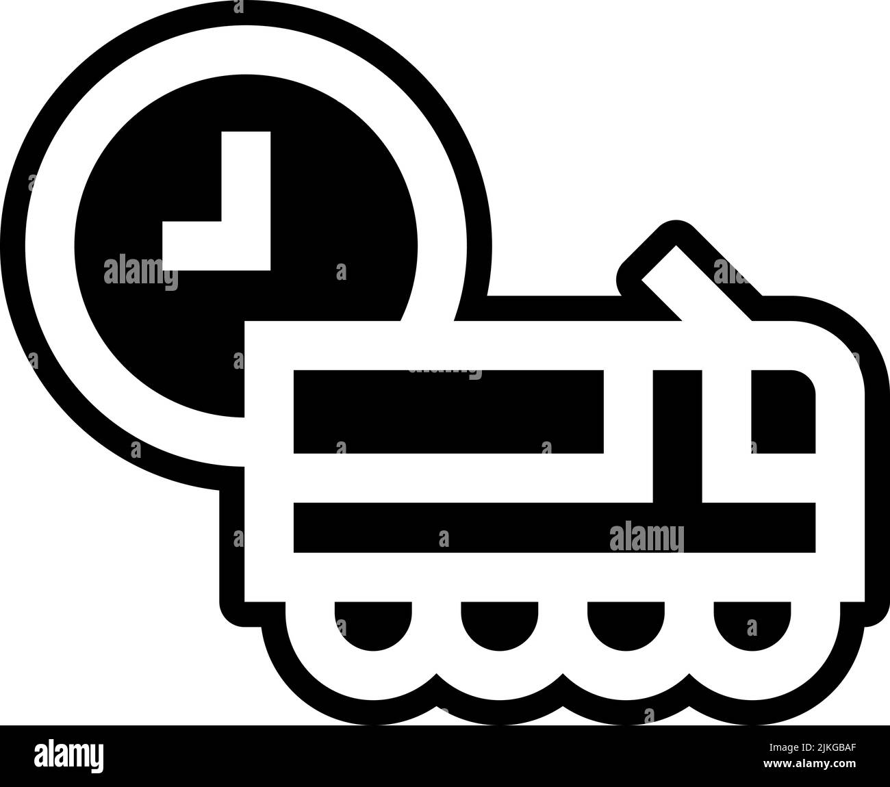 illustration vectorielle noire de l'icône train. Illustration de Vecteur