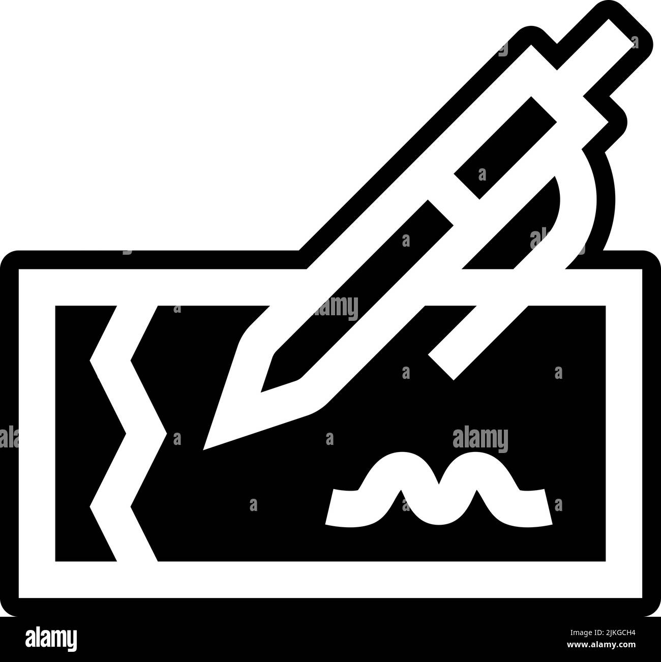 vérifiez l'illustration vectorielle noire de l'icône. Illustration de Vecteur