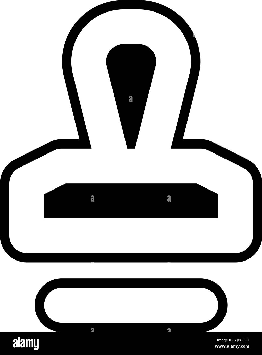 icône tampon illustration vectorielle noire. Illustration de Vecteur