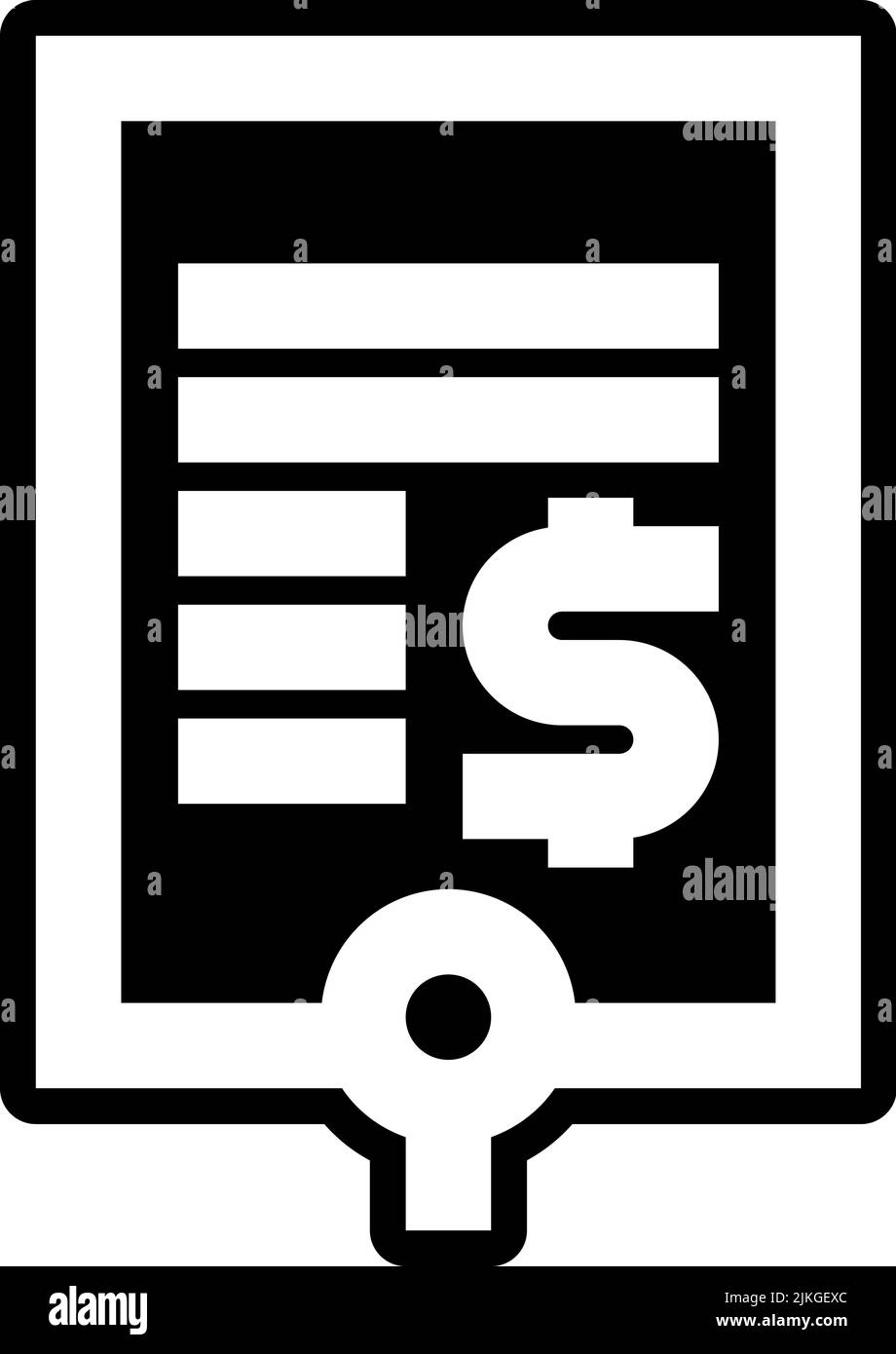 illustration vectorielle noire de l'icône de certificat. Illustration de Vecteur