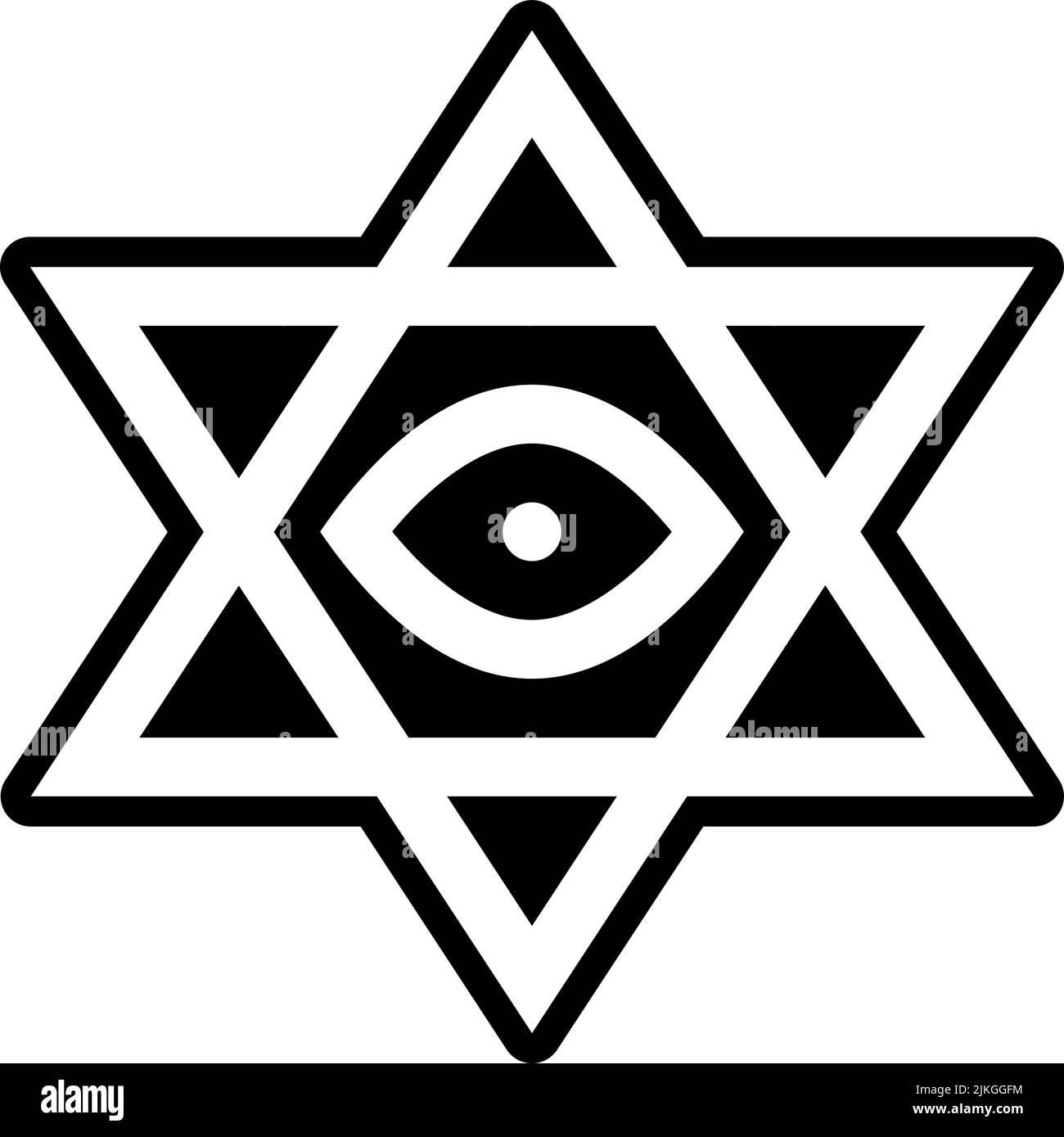 illustration vectorielle noire icône illuminati. Illustration de Vecteur