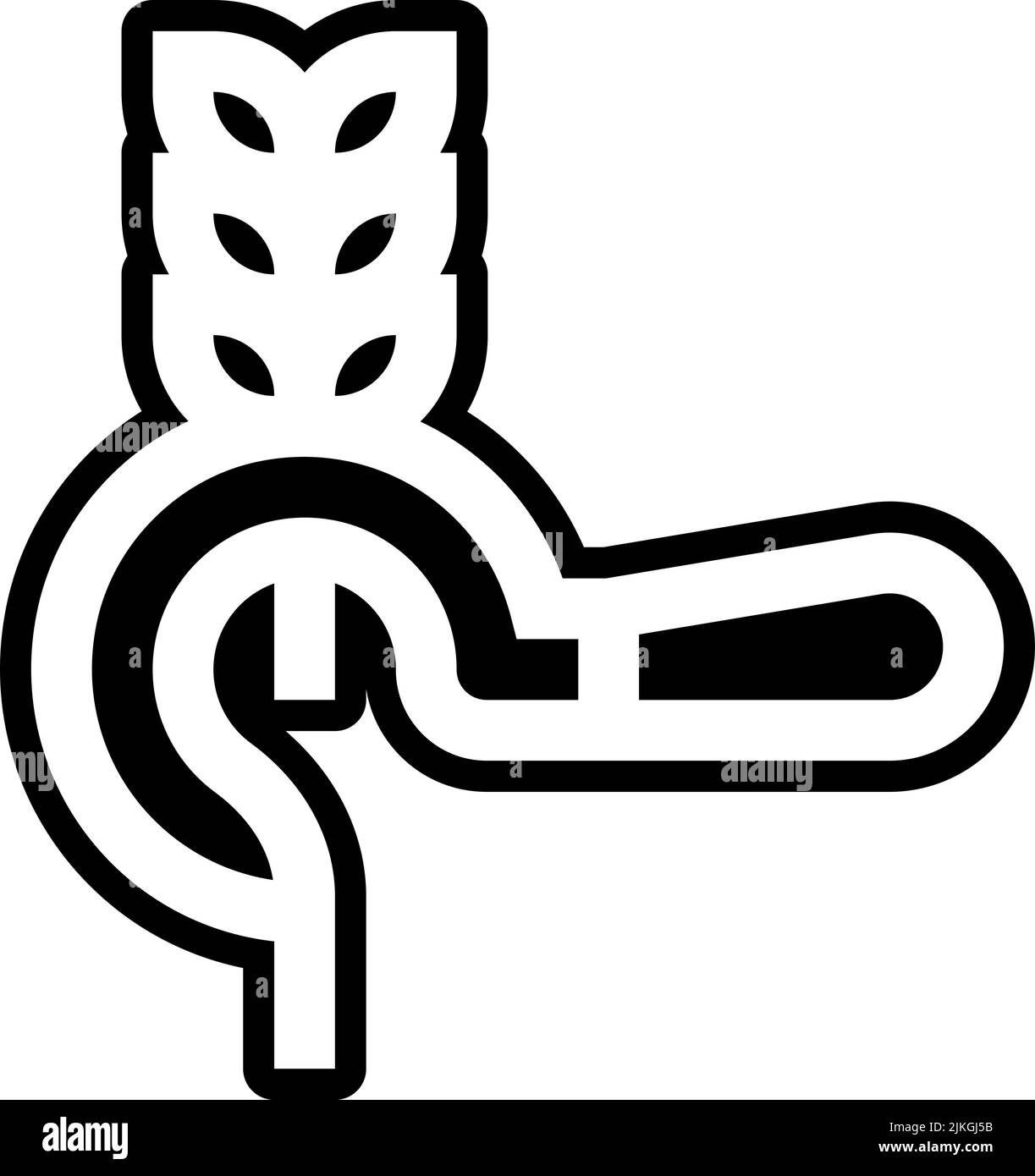 illustration vectorielle noire de l'icône de récolte. Illustration de Vecteur