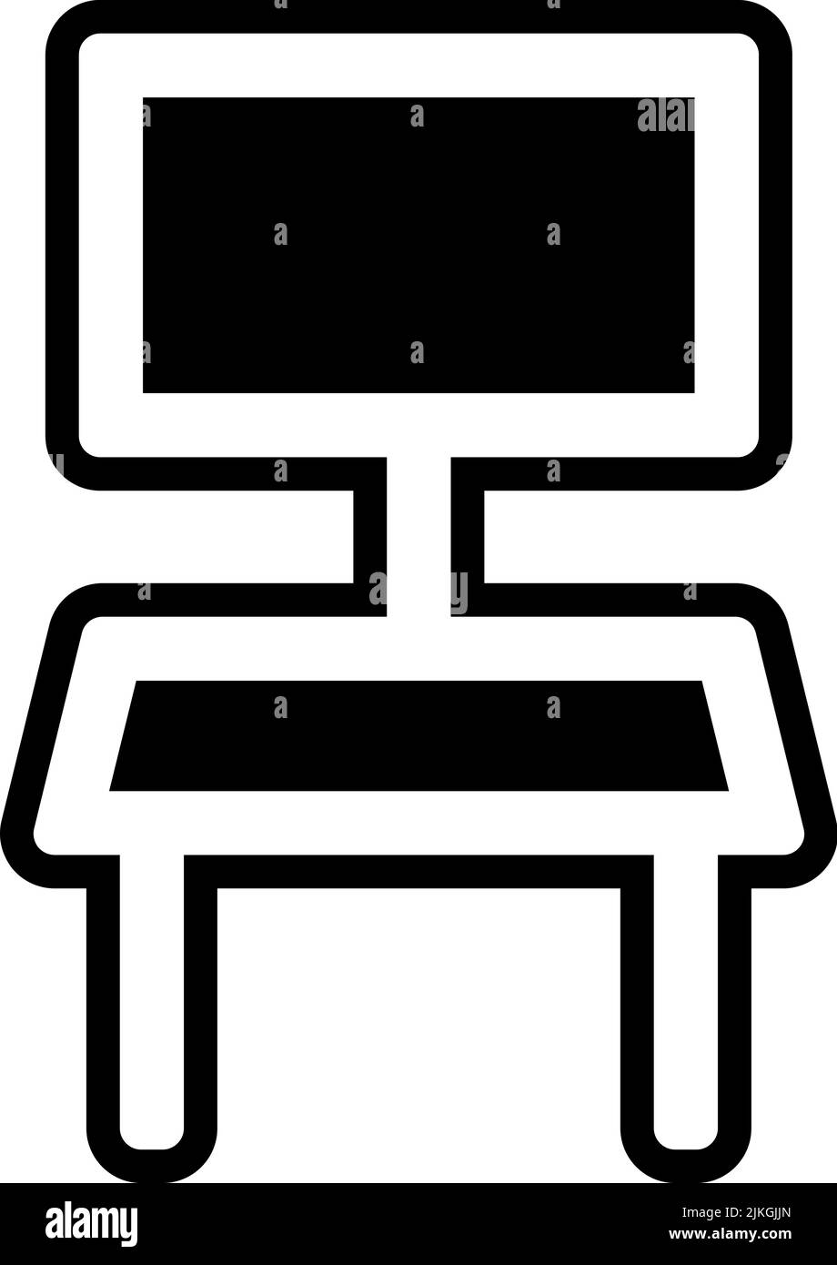 illustration vectorielle noire de l'icône de chaise. Illustration de Vecteur