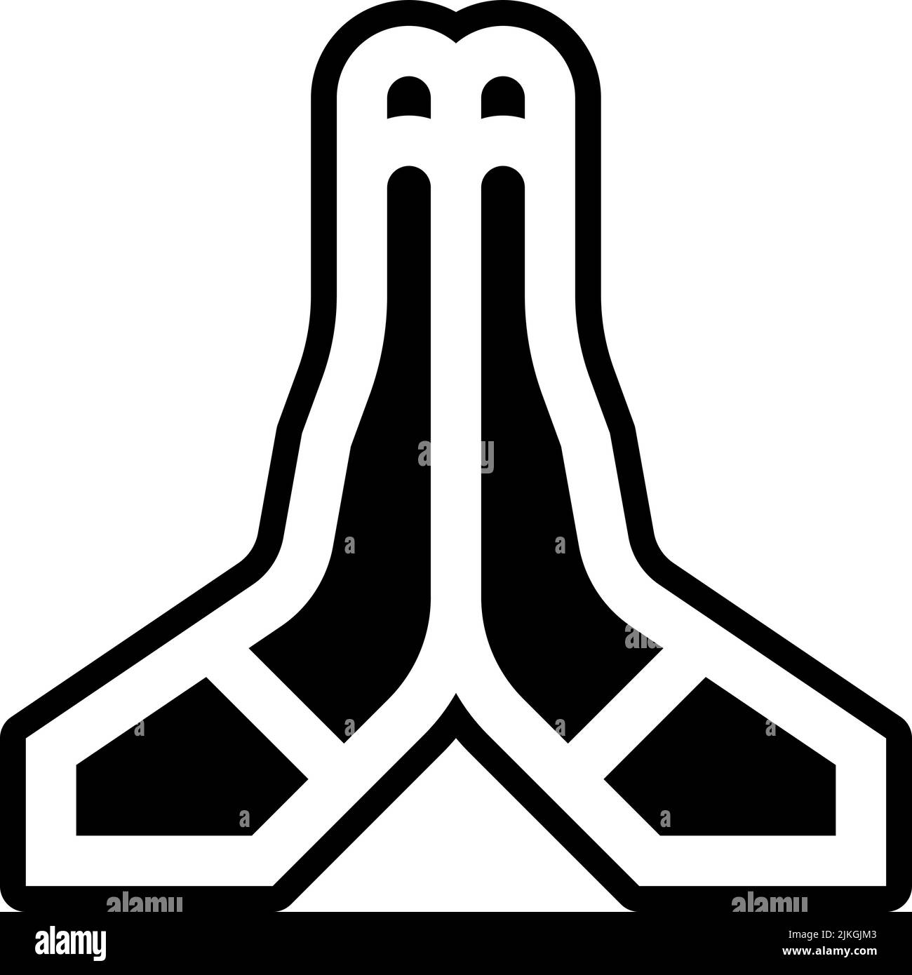 illustration vectorielle noire de l'icône de prière. Illustration de Vecteur