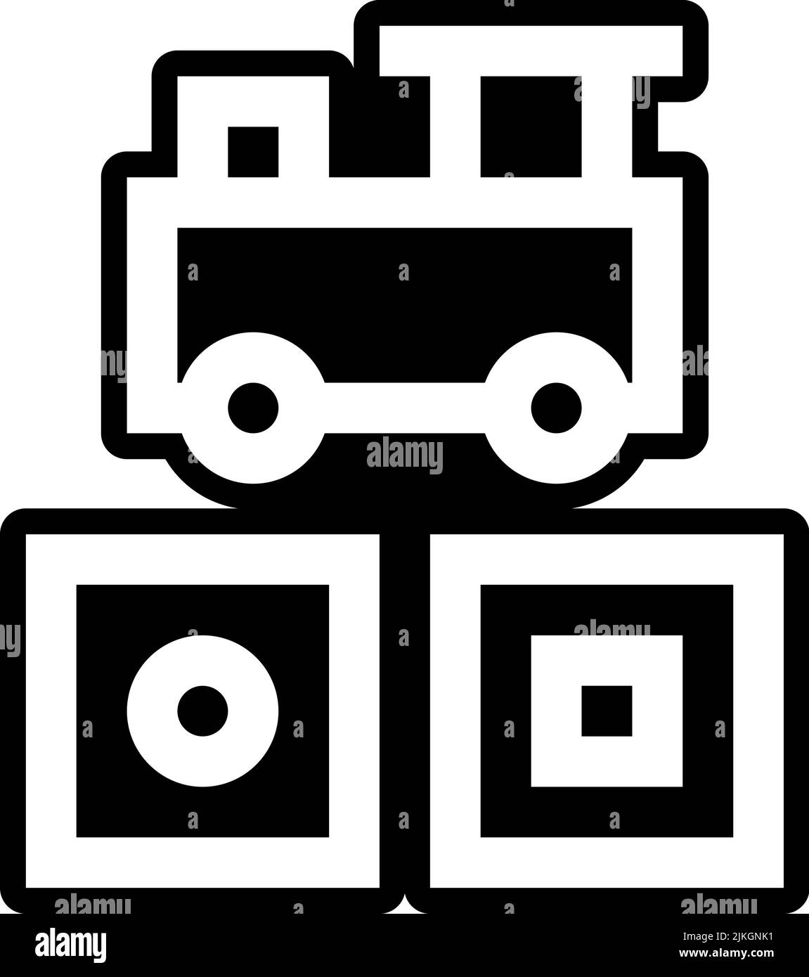 illustration vectorielle noire icône jouets. Illustration de Vecteur