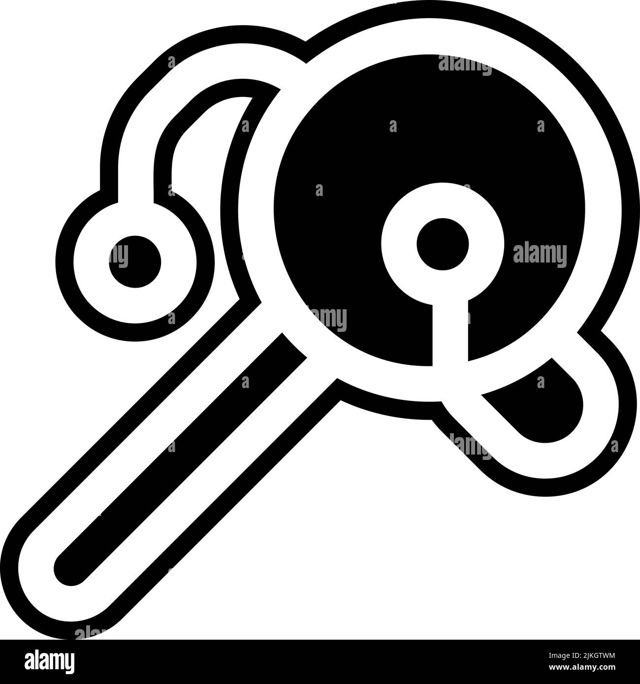 illustration vectorielle noire de l'icône pomatinyas. Illustration de Vecteur