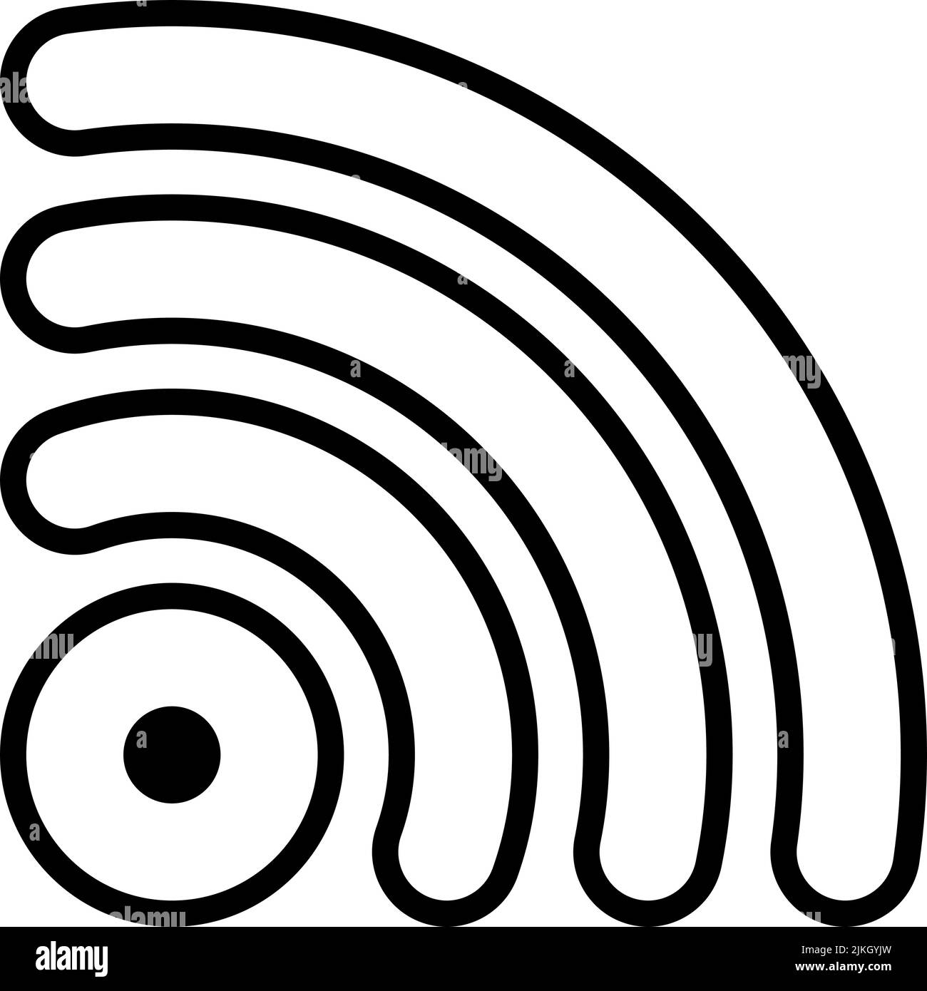 illustration vectorielle noire de l'icône de connexion wifi. Illustration de Vecteur