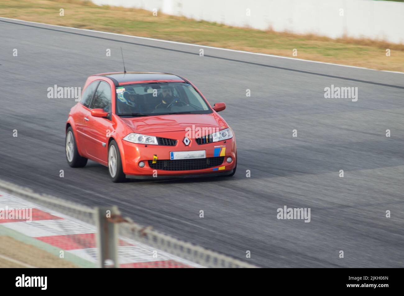 voiture de course française sur la piste. Renault Megane Banque D'Images