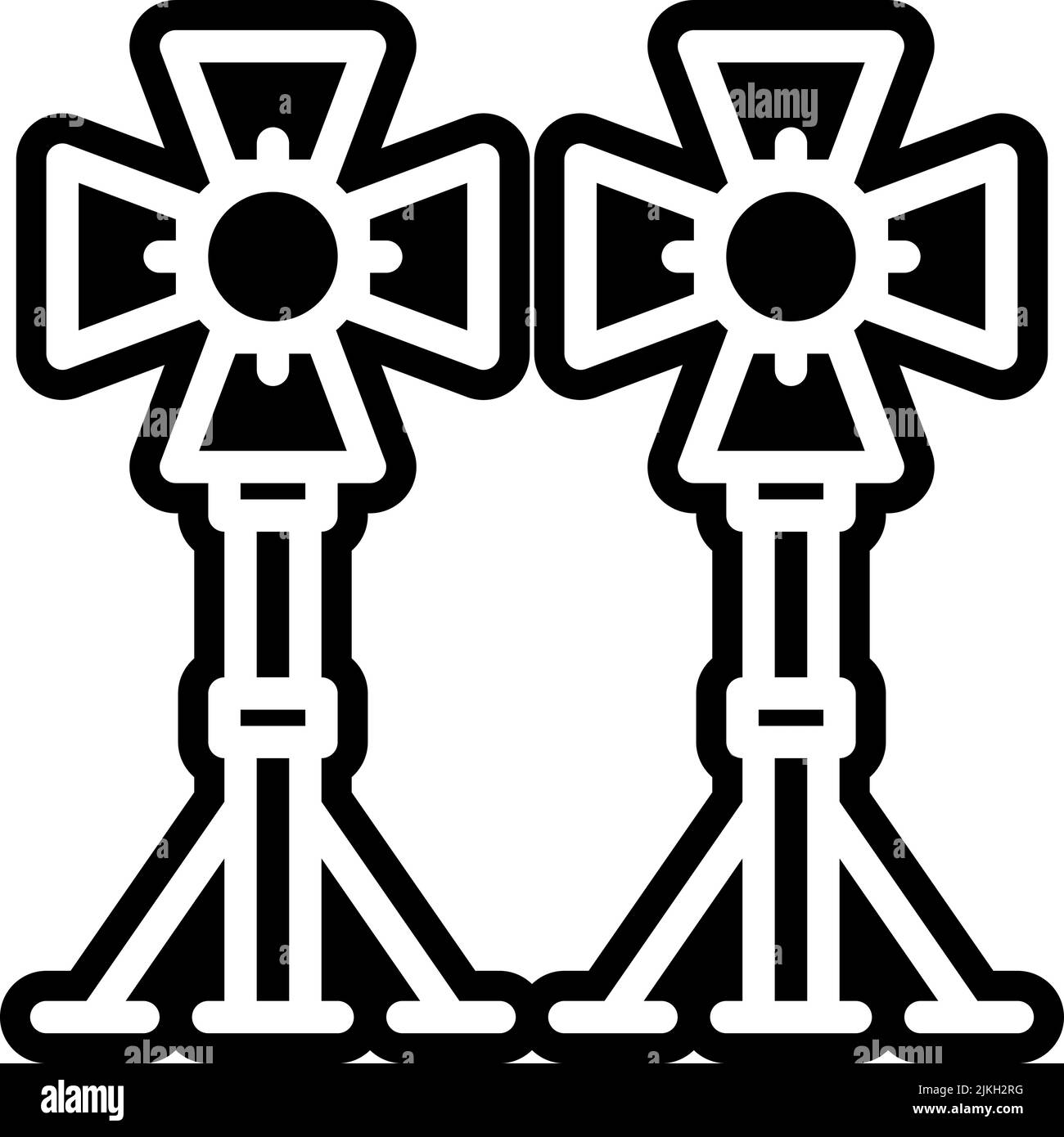 illustration vectorielle noire icône de lumière. Illustration de Vecteur