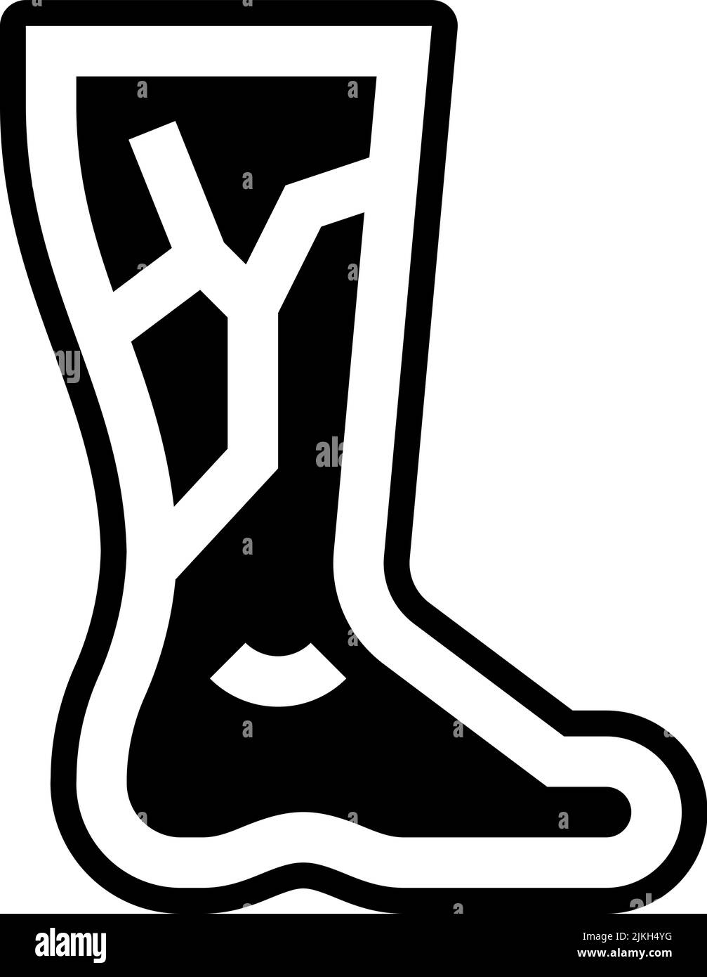 illustration vectorielle noire de l'icône varices. Illustration de Vecteur