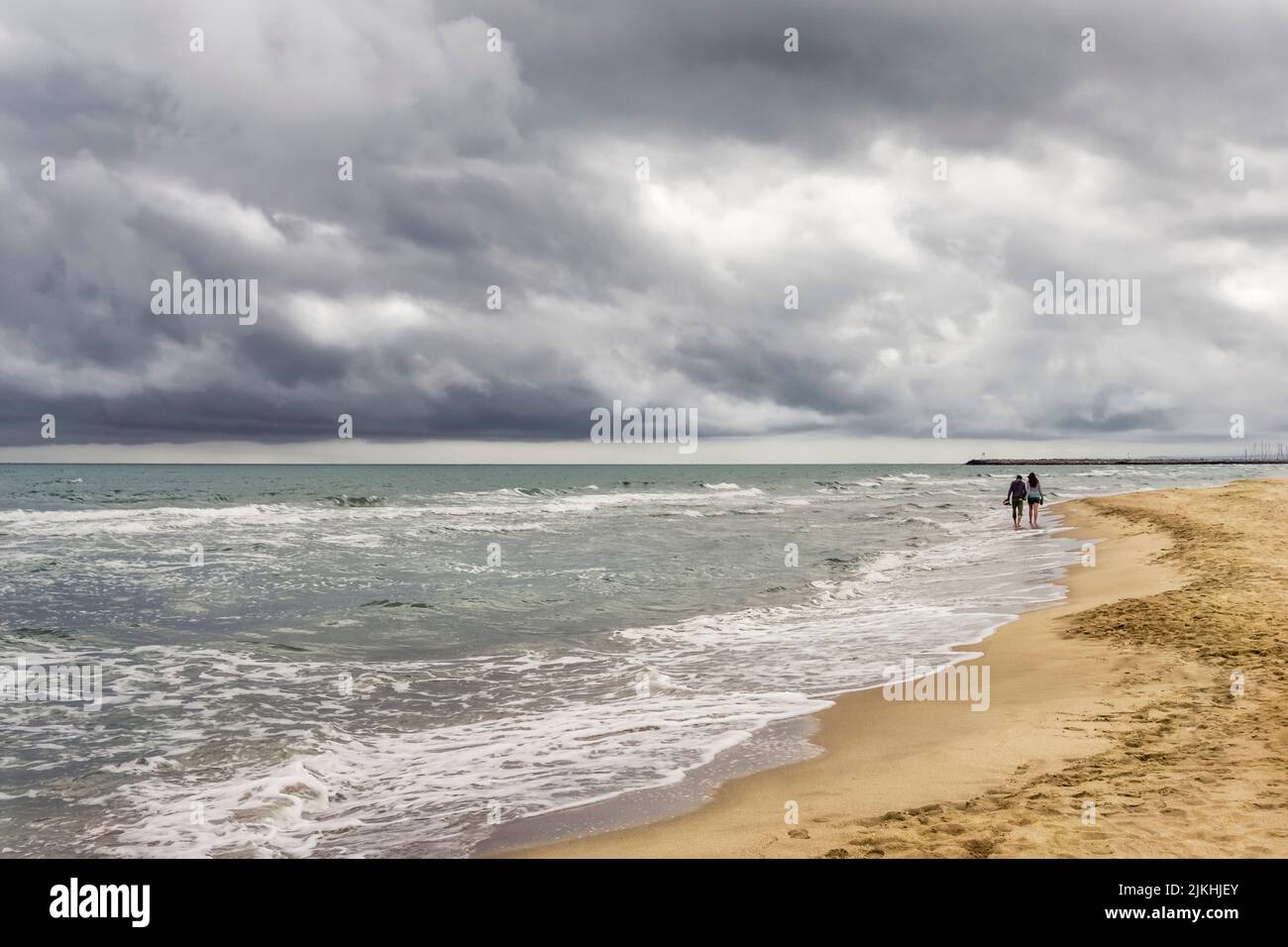 Plage près de Saint Pierre la Mer au printemps Banque D'Images